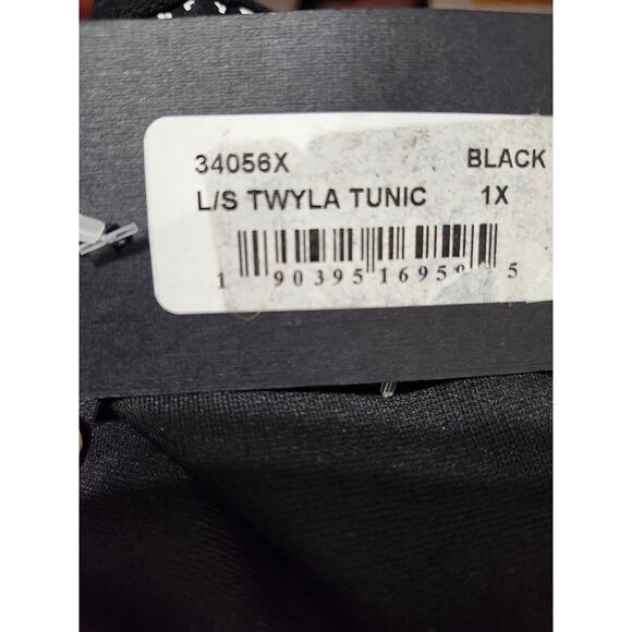 bryn Walker Made In USA Black 1X Twyla Tunic Lagenlook Oversized Ponte Knit NEW - Picture 9 of 9
